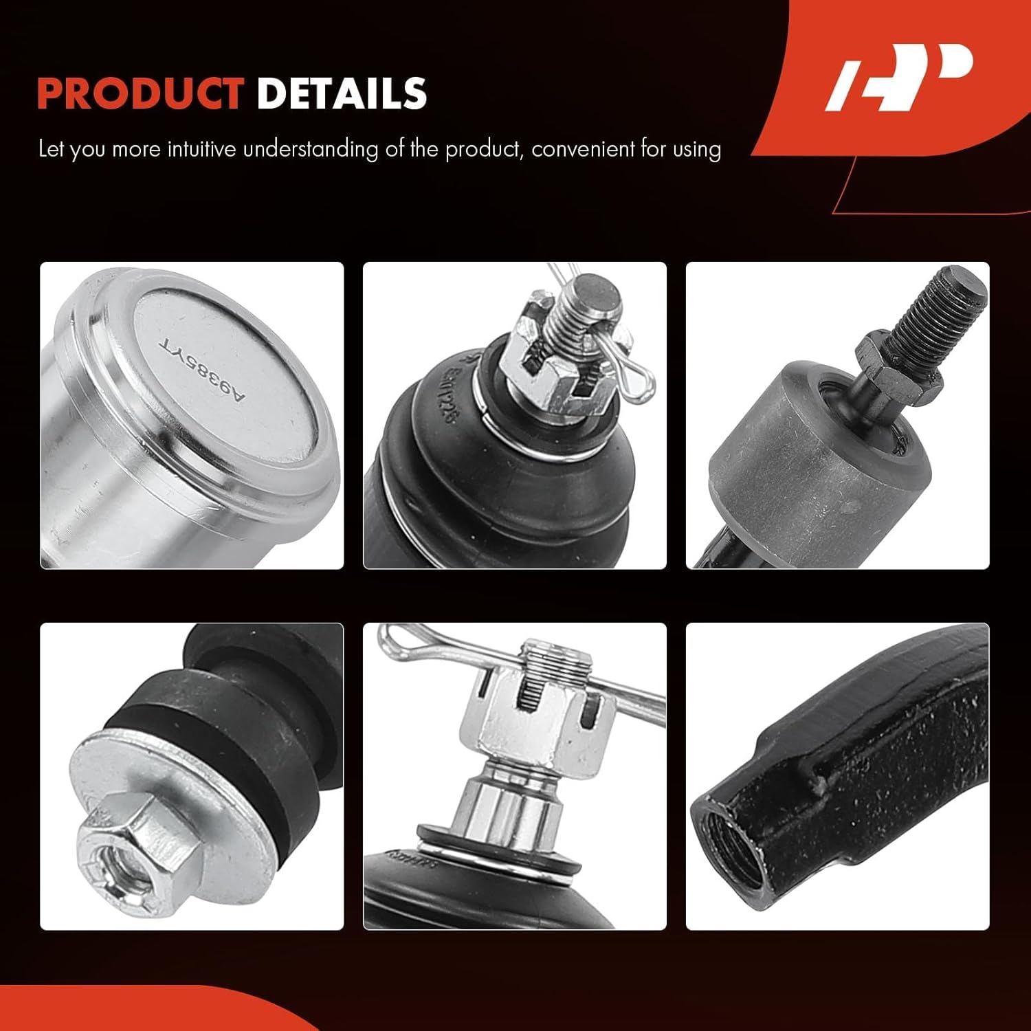 A-Premium Set of 8, Front Sway Bar Link, Lower Ball Joint, Inner Outer Tie Rod End, Compatible with Honda Civic 1988-1991, CRX 1988-1991