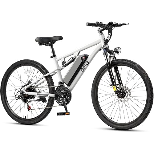 Qlife Racer27.5 Ultra Electric Bike for Adults, 21-Speed 28MPH Adult Electric Bicycles Peak 1200W, Up to 55 Miles, 48V 10.4Ah Removable Battery, Dual Suspension, 27.5" Tire Mountain Ebike