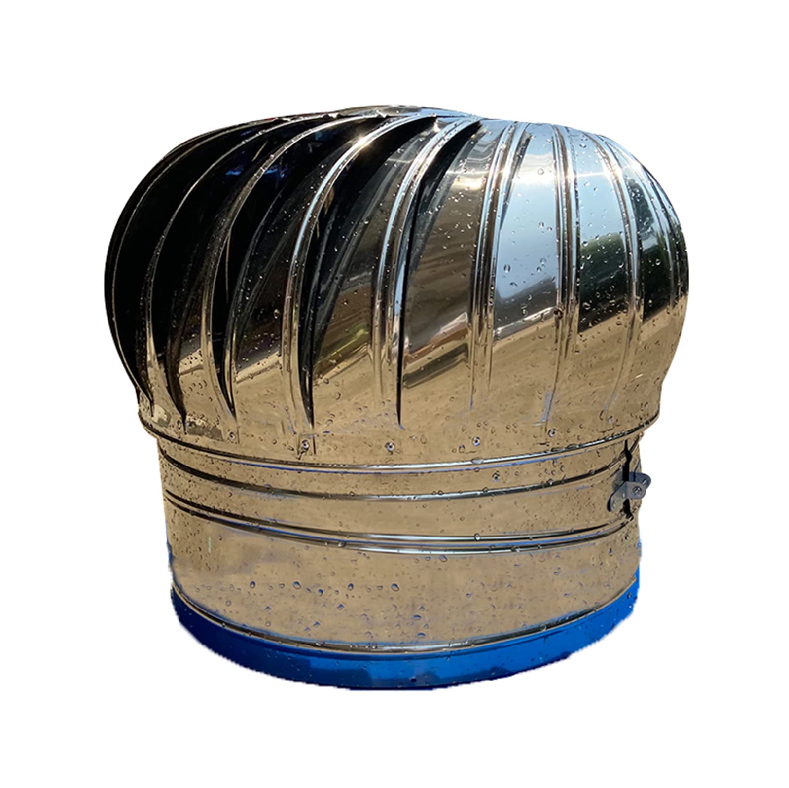 WOTZOV Roof Turbine Ventilator,Stainless Steel Rotating Chimney Cowl Cap,Turbine Roof Vent Cover,Bird Guard Spinner Anti Downdraught Top All Purpose Chimney Cowl,500Mm，500mm