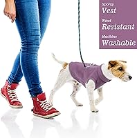 Vista 5 de SATINIOR 4 Pieces Stretch Fleece Dog Sweater Polyester Warmer Vest Pullover Jacket with D-Ring Leash Cold Weather Coat Hoodie for Small and Medium