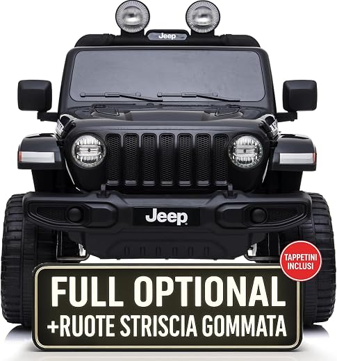 Macchina Elettrica per Bambini Jeep Wrangler Rubicon Full Optional Auto Elettrica per...