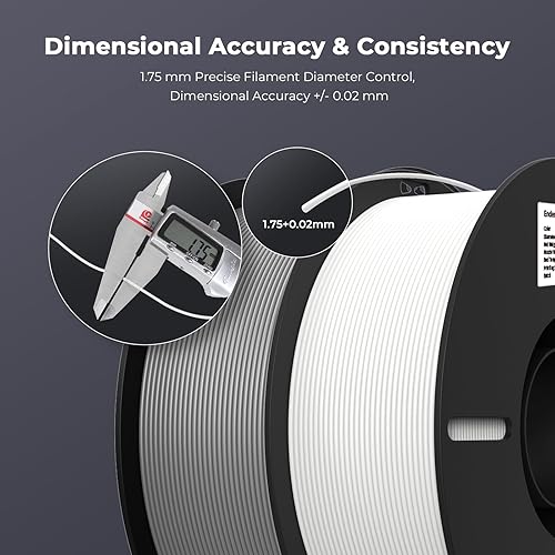 Miniatura 6 de Creality Paquete de 10 filamentos para impresora 3D de 0.069 pulgadas (negro, blanco, gris)