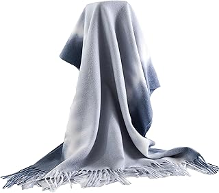 Women Large Blanket Cashmere-Feel Scarf, Fall Winter Warm Soft Pashmina Wrap Shawl with Fringe, Fashion Accessories