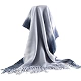 Women Large Blanket Cashmere-Feel Scarf, Fall Winter Warm Soft Pashmina Wrap Shawl with Fringe, Fashion Accessories