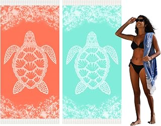 Widdonen Turkish Beach Towel,Extra Large 79x36,2 Pack,Quick Dry,Compact | Lightweight,Thin,Sand Free,Absorbent,Soft.Portable for Swimm,Pool,Bath,Picnic,Camping,Outdoor,Cruise Travel Essentials
