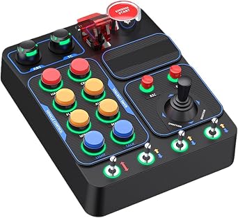 Immersive Racings Multiple Lighting & Multifunction Button ABS Simulators Control Box Small for Game Efficiency Multiplefunction Button