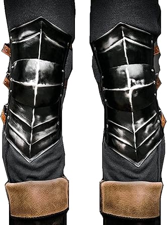 Guts Armour from Berserk Replica/Pair of Blackened Berserk Knees/LARP Fantasy Anime Armor/Steel Berserk Leg Armor