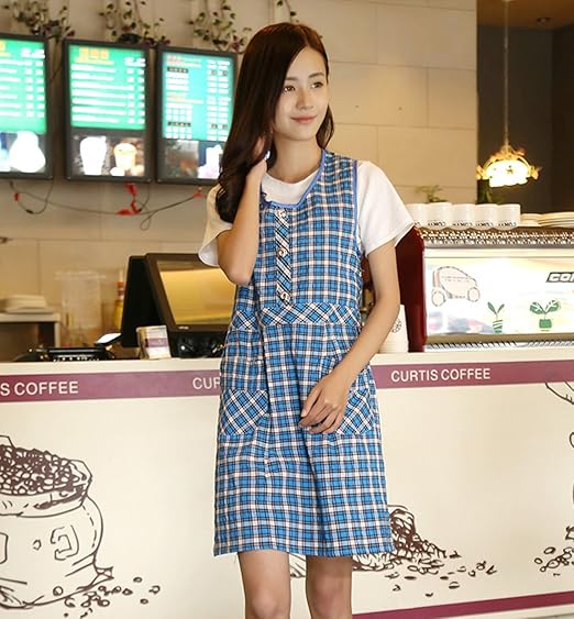 Amazon 母の日ギフト人気 シンプルエプロン 女性用 長い かわいい おしゃれ 大きいサイズ プレゼント パープル エプロン オンライン通販