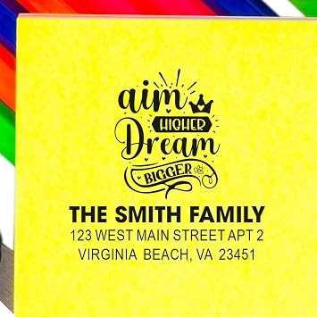 Handheld Dream Big Inspirational Duo Hand Quote Stamp - for Announcements