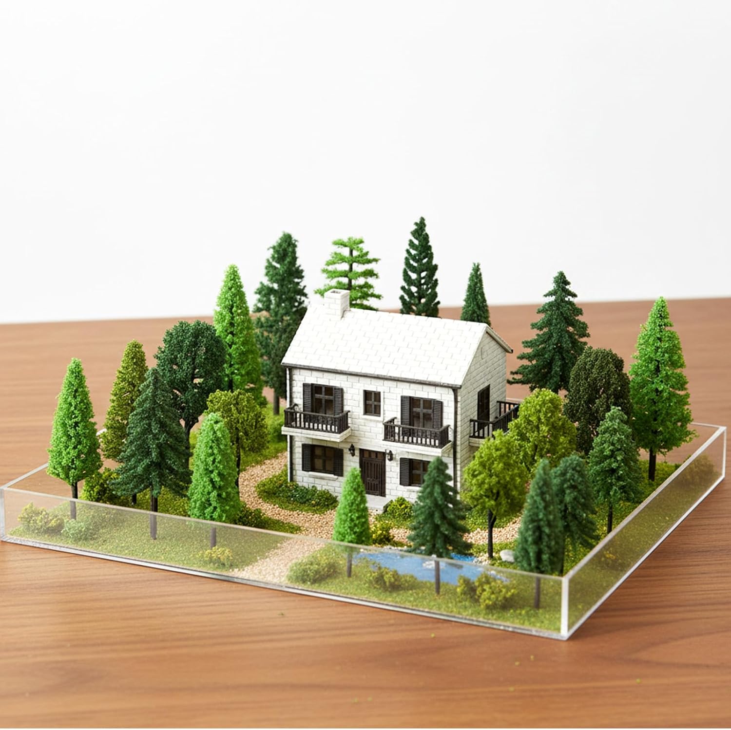 42 Pieces Model Trees 1.2-5.5 Inch Mixed Miniature Tree, Fake Mini Trees for Crafts, Mixed Miniature Fake Diorama Tree, for DIY Crafts, Building, Scenery Landscape