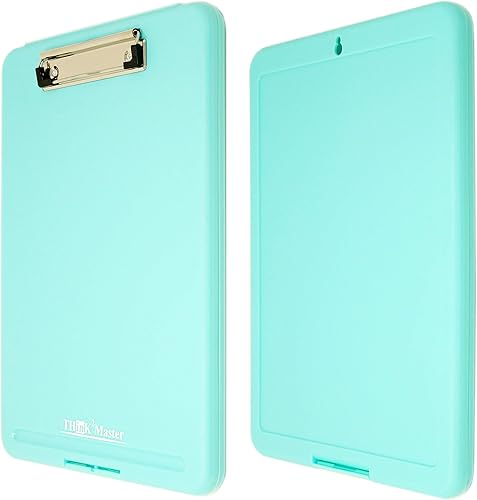 Miniatura 5 de Think2Master Portapapeles de almacenamiento de plástico verde azulado.  25% más pesado y 25% más resistente  Resistente y no se flexiona ni se dobla