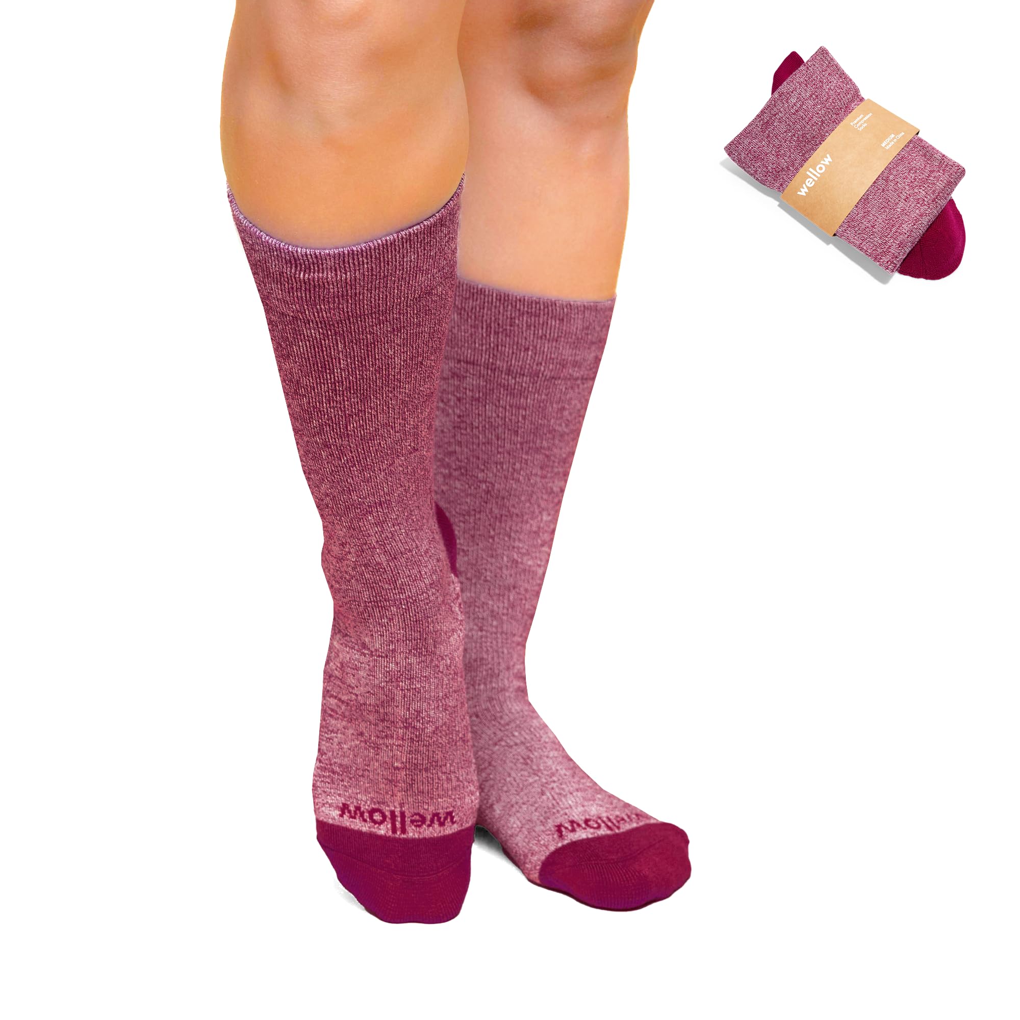 Wellow Knee High Compression Socks 18–25 mmHg