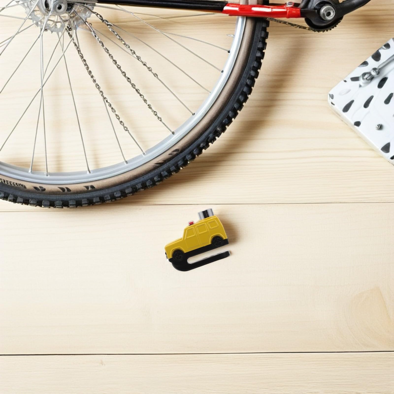 Lucchetto per Bici Antifurto Allarme, Giallo, Forma Auto
