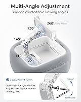 Vista 4 de LULULOOK Ultra Fluffy Kindle Pillow Stand for Reading, Lap Tablet Pillow Stand with Snack Bowl & Flodable Arm Compatible with iPad, Phone and