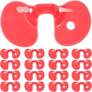 Yardwe 100pcs Chicken Breeding Glasses Pet Chicken Spectacles Chicken Blinders pinless Peepers Pheasant blinder Plastic Serving Tongs red Glasses red Lens Glasses Farm Peepers Hen Peepers