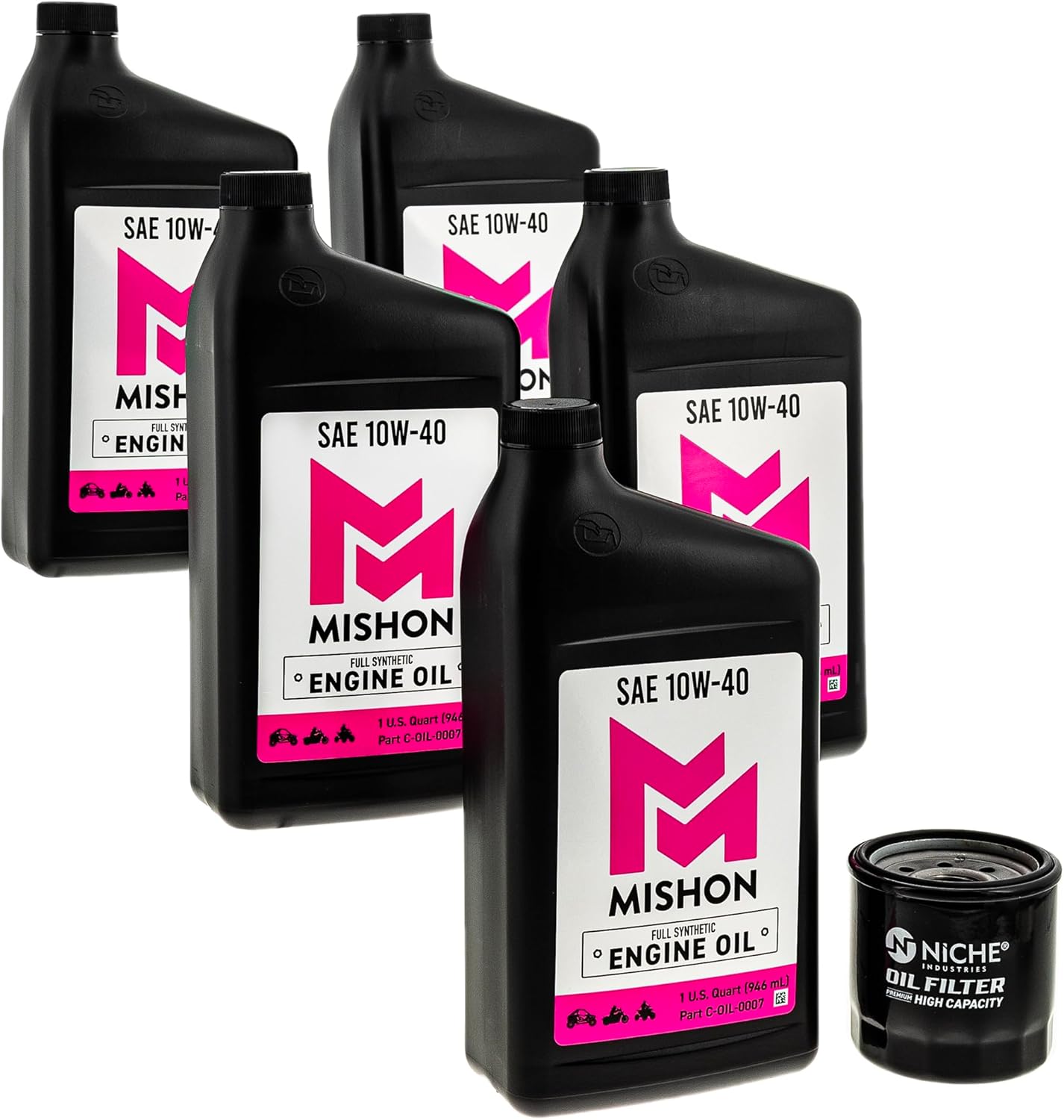 MISHON Engine Oil Change Kit for Kawasaki Teryx 4 800 KRF KRT Triumph Daytona 955i 650 Sprint RS Thunderbird