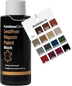 Furniture Clinic Leather Repair Paint, Color and Finish, Black