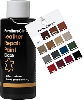 Pintura y tinte para reparación de cuero, colorante autosellante para una reparación rápida y fácil de cuero, adecuado para sofás de cuero, asiento de coche de cuero, zapatos (50ml, Negro)