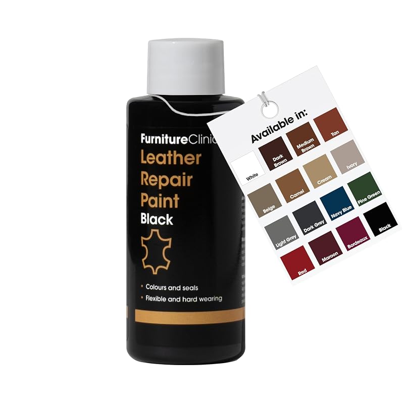 Tinta para Reparo e Renovação de Couro Furniture Clinic Preta 50 mL