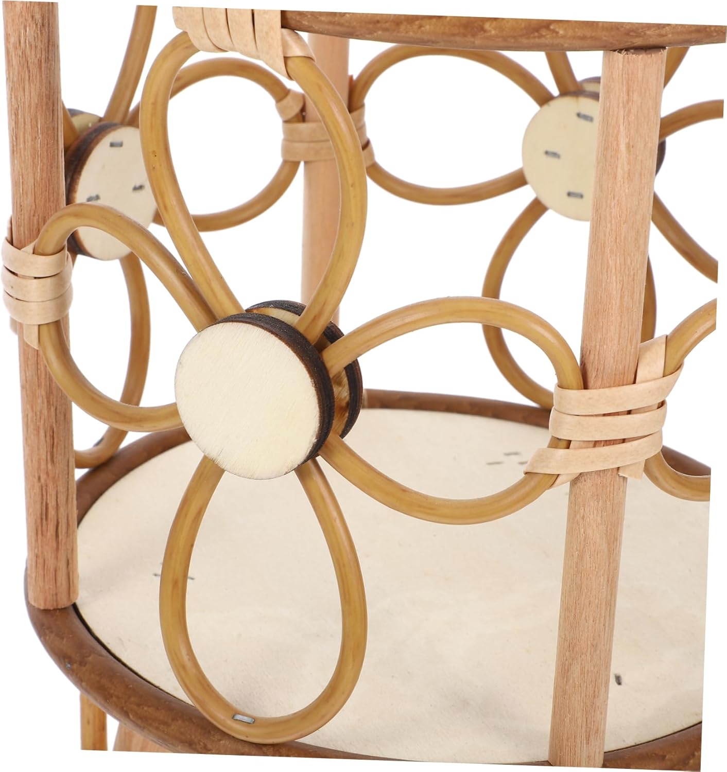 Handwoven Rattan Plant Stand with Legs Heavy Duty Flower Pot Holder for Use Elegant Display Rack for Garden Planter and Bonsai Pots