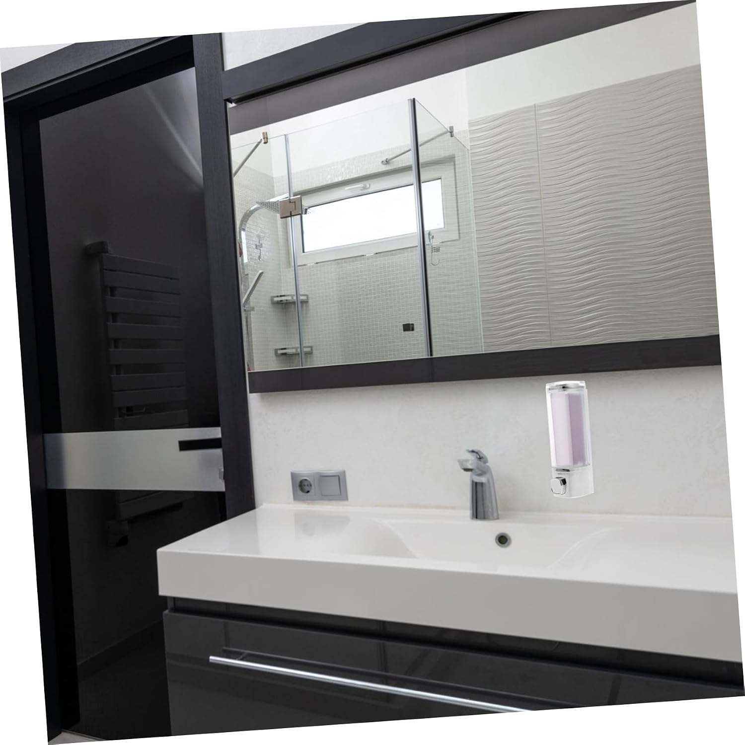 Ciieeo Bathroom Soap Dispenser Wall-Mounted Liquid Soap Box Holder Refillable for Home Public Place Color