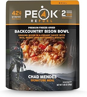 Peak Refuel Backcountry Bison Bowl | Chad Mendes Signature Meal | Premium Freeze-Dried Variety Meals | Hunting, Survival, ...