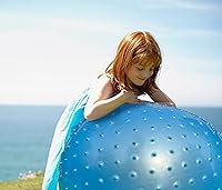 Vista 13 de Pelota de masaje sensorial grande para niños, bolas de ejercicio hinchables de 33.5 pulgadas, bolas inflables grandes con picos táctiles, pelotas