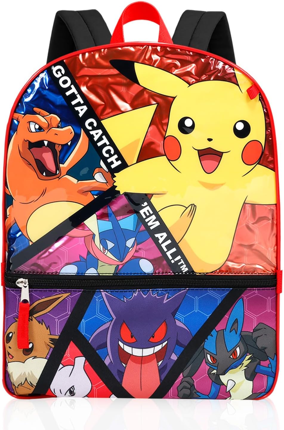 Pokemon Backpack Set for Boys - Bundle with 16" Pikachu Backpack, Snack Bag, Water Bottle, Pencil Case, More | Pokemon School Bag for Kids