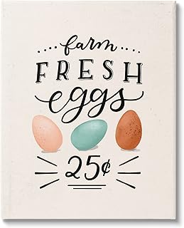 Stupell Industries Farm Fresh Eggs Sign Canvas Wall Art, Design by Loni Harris