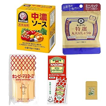 調味料　非常食　詰め合わせ　まとめ売り　ケチャップ　マヨネーズ　シーチキン　など Amazon.co.jp: 調味料 個包装 セット 小分け 3種類 カゴメ 中濃