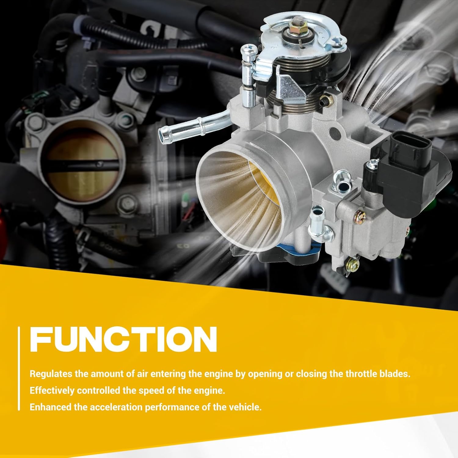 Fuel Injection Electric Throttle Body Assembly Compatible With Honda Accord DX EX LX SE 2.4L 03-05 Honda Element DX EX LX 2.4L 03-0616400RAAA61 16400RAAA62 16400RAAA63 (16400RAAA62)