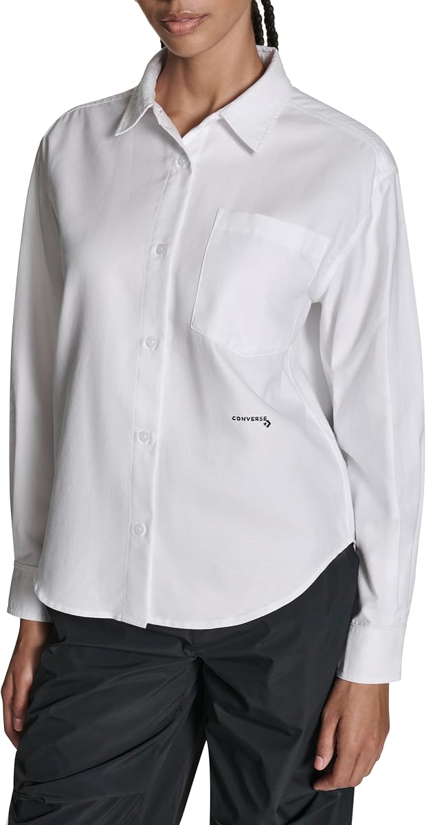 Converse Women's Striped Oxford Top