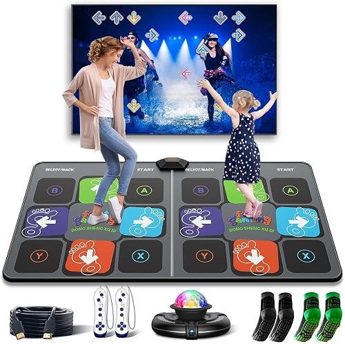 FWFX Wireless Dance Mat for Kids and Adults, Exercise Dance Pad Game for TV