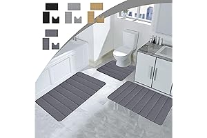 Memory Foam Bath Rug Sets 3-Piece for Deal of Day