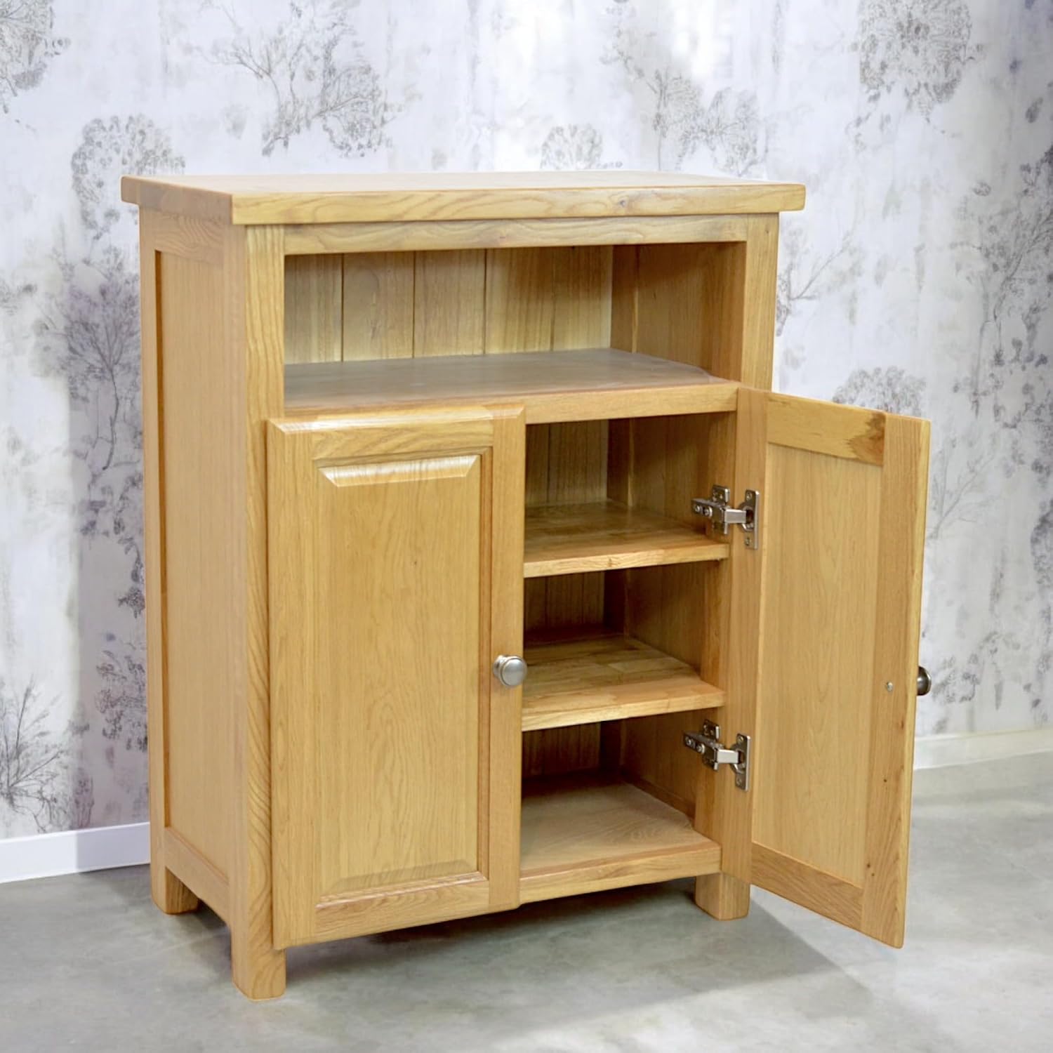 GROFurniture Solid Oak Sideboard, Oak Shoe Cabinet, Storage Unit, Solid Cabinet for Hallway or Living Room, Wooden Storage Unit or Wooden Shoe Organizer - Image 6