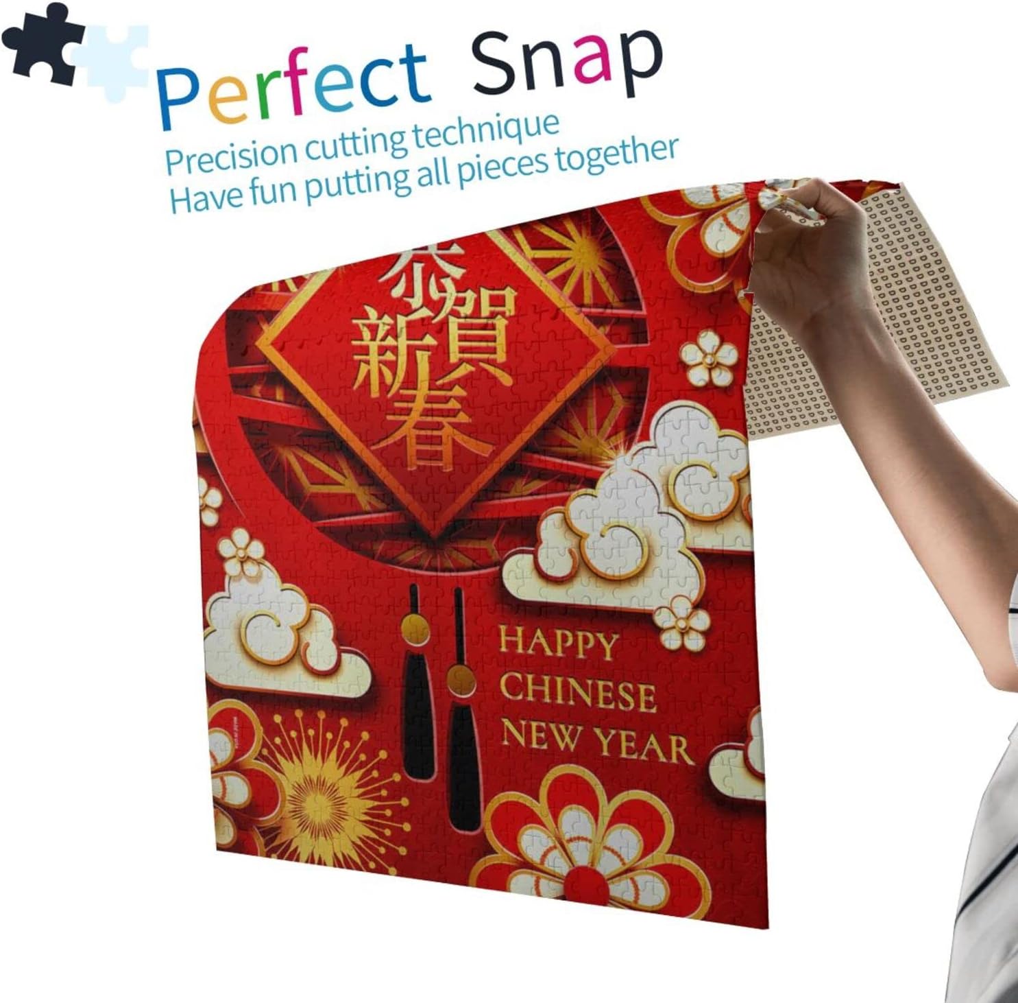 Jigsaw Wooden Puzzle 1000pcs Chinese New Year Luck Format Jigsaw Puzzle for Adults Children - Childhood Education Puzzle Wooden Cartoon Toys