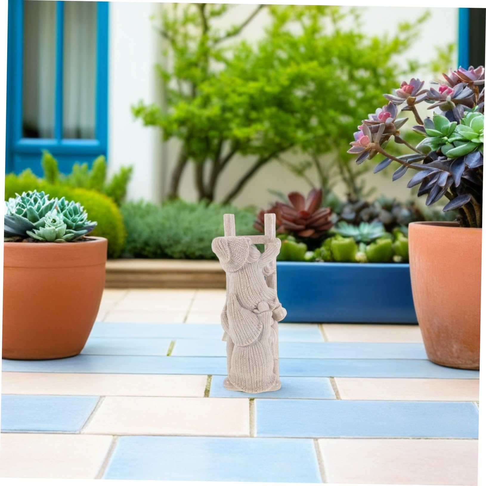 Toyvian Statue GNOME Grimpant Résine Figurine GNOME De Jardin Décoration De Noël pour Extérieur pour Jardin