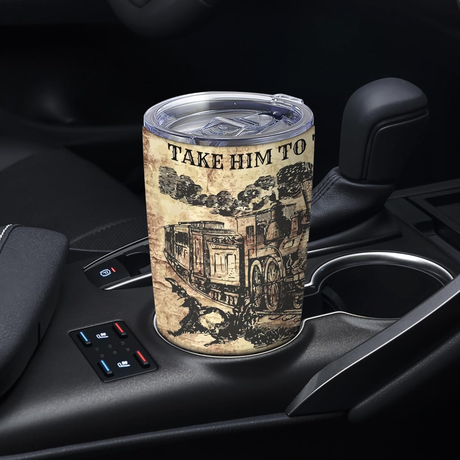 ATHAND Take Him To The Train Station Tumbler,Tv Show Merchandise 20 Oz with Lid Stainless Steel Coffee Travel Mug, Double Wall Insulated Vacuum Cup,Funny Gift for Women Beth Dutton Fans - Image 7