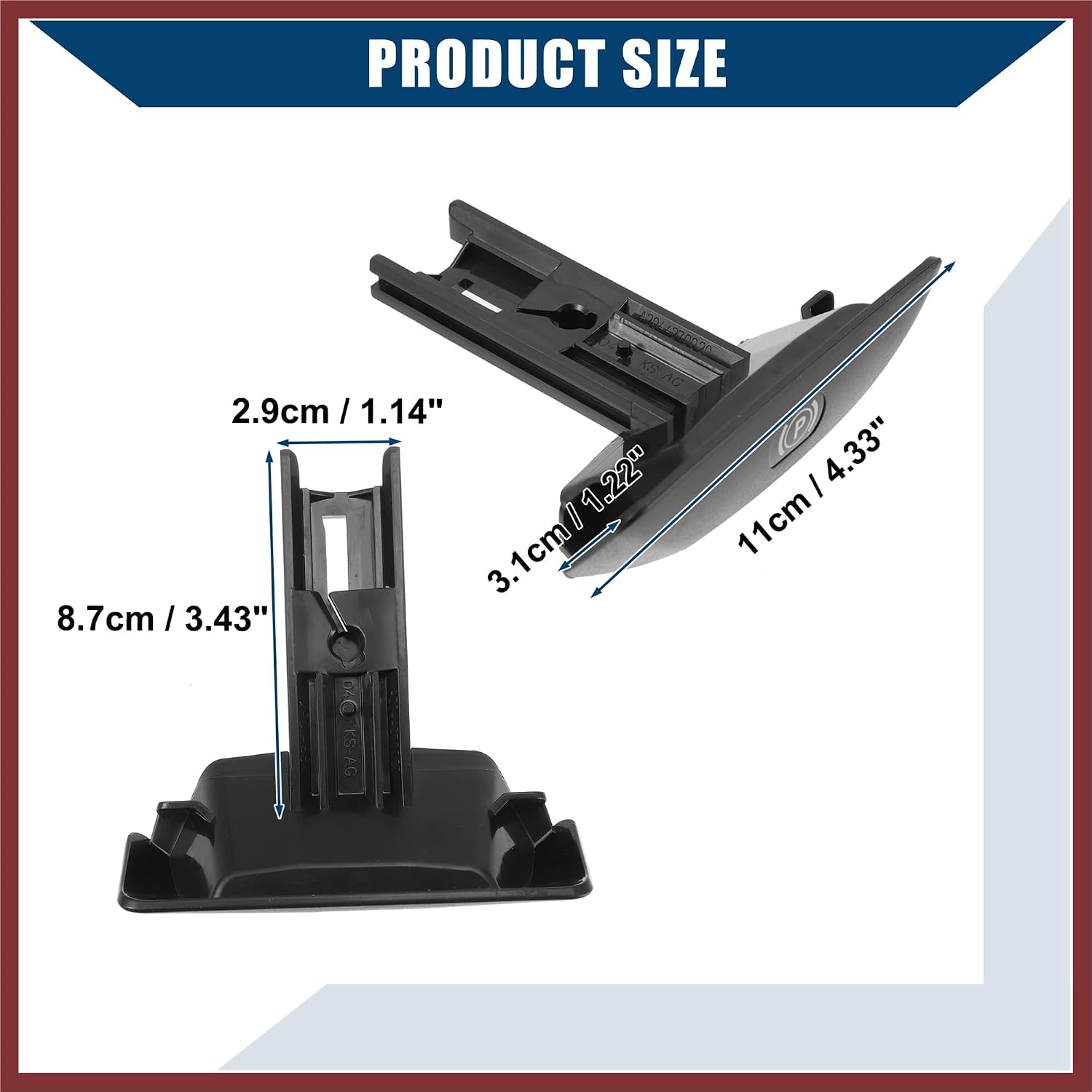 A2044270020 / Inner/Parking Brake Handle for Mercedes-Benz C250 2012-2015 / Durable/Plastic / 1 Pcs/Black Replace Parts