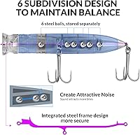 Vista 3 de THKFISH Señuelos para pesca de agua salada de atún para pesca de surf, lubina con ojos 3D para atún GT peces grandes, 5.9 pulgadas, 1 unidad/3