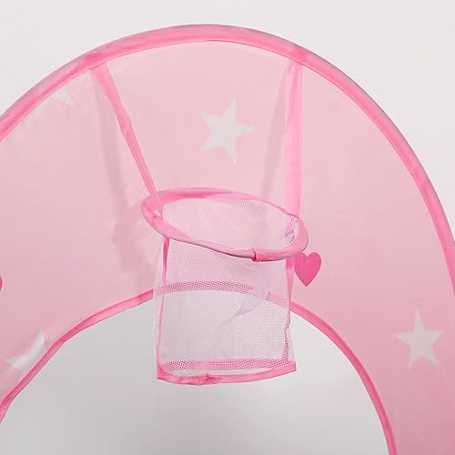 Miniatura 7 de LimitlessFunN 4 tiendas de campaña de princesa para niños, túnel de gateo, pozo de bolas, incluye luces de estrellas y estuche de transporte,