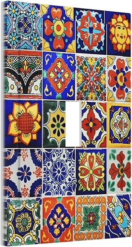 Miniatura 73 de Placa Cubierta de Interruptor de Luz de Palanca Individual con Diseño de Flor Botánica en Tablero de Madera Rústico Estilo Granja - Placa de Pared