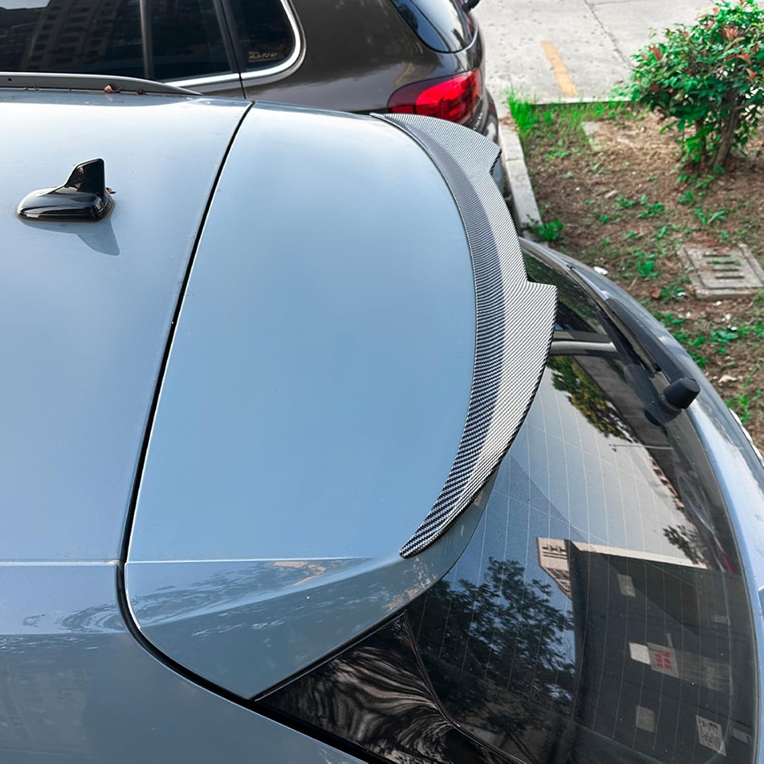 Rear Trunk Roof Spoiler Splitter Wing Decor for Audi Q3 F3 SUV 2019-2026 Black