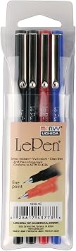 Le Pen .03mm Point Set 4/Pkg-Basic