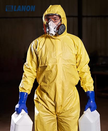 Miniatura 6 de LANON Guantes de PVC resistentes a productos químicos, guantes de goma de alta resistencia, protección de ácidos, álcali y aceite, antideslizantes,