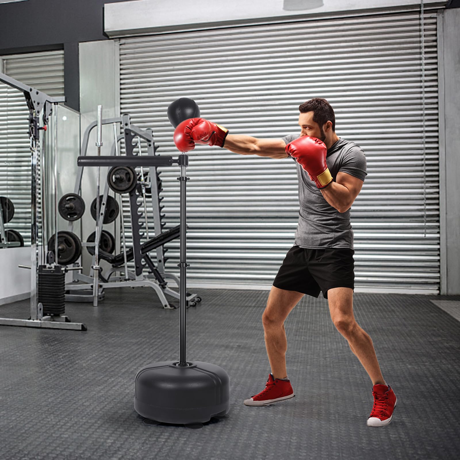 Spinning Bar Boxing Reflex Bag With Bar Punching Bag With Stand