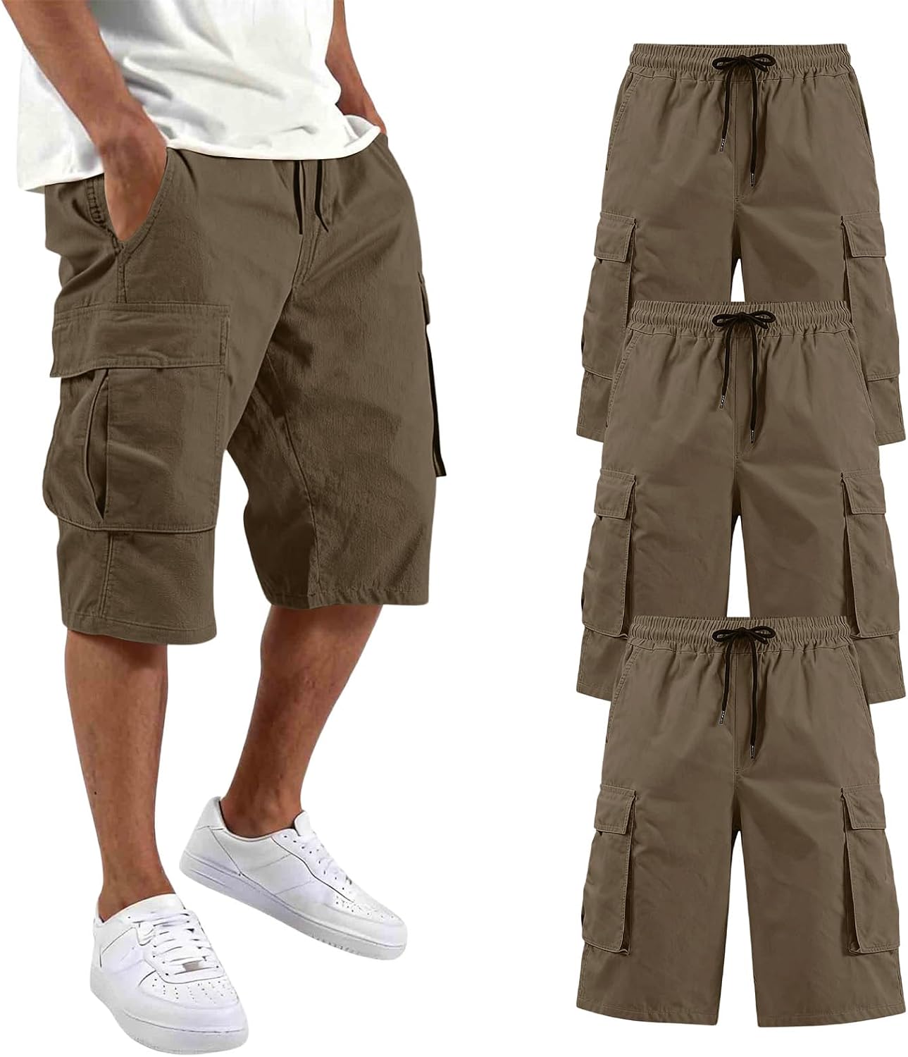 Ymosrh Mens Cargo Shorts, S-4XL
