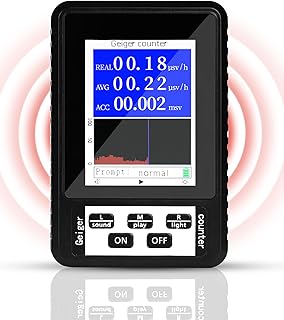 LAOYE Contador Geiger Dosímetro de Radioactividad para Medición Beta Gamma Rayos X Tester Detector de Radiación Nuclear Detecctor de Radiación Nuclear - Ultraligero y Portátil