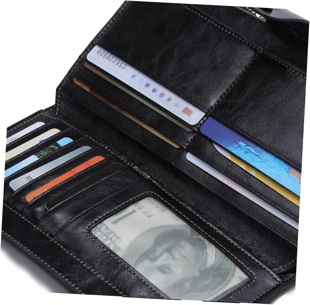 LIFKOME Women Wallet Rfid Card Case Slim Folding Purse Billfold Pockets for Daily Use