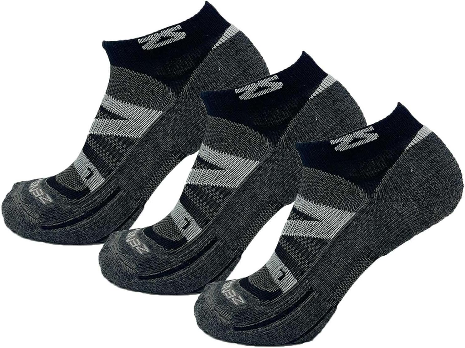 Zensah Wool Running Socks - Soft Cushioned Merino Wool, Moisture Wicking, Anti-Blister - Athletic Socks, Trail Socks